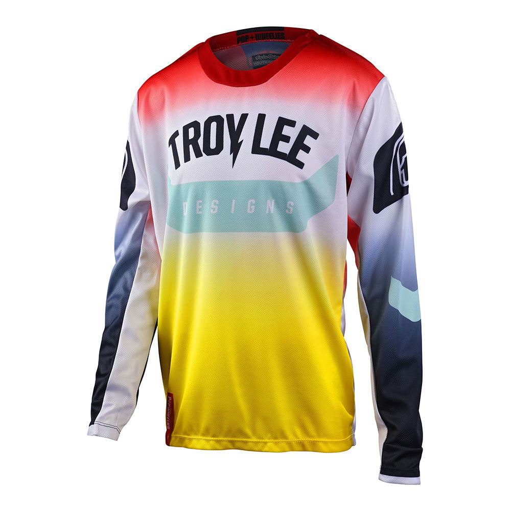 Troy Lee Designs 2025 Youth GP Jersey Arc Acid Yellow Red